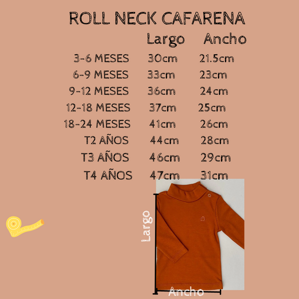 Cafarena - Roll Neck 100% Algodón