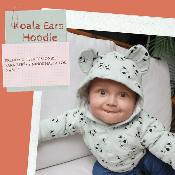 Ears Hoodie Koala + Jogger 100% Algodón Pima - PetitePlaceStore
