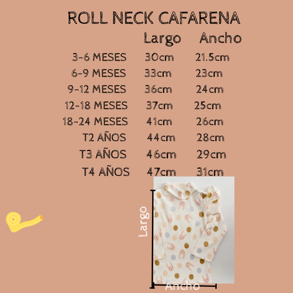 Cafarena - Roll Neck 100% Algodón